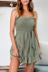 Fashion Street Solid Split Joint Spaghetti Strap A Line Dresses