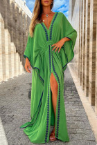 Plus Size Bohemian College Print Asymmetrical Irregular Dress Dresses