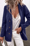 Casual Work Solid Buttons Turn-back Collar Outerwear(10 Colors)