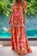 Sweet Elegant Print Frenulum Turndown Collar Irregular Dress Dresses