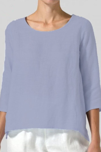 Casual Solid Basic O Neck T-Shirts