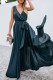 Fashion Street Solid Slit V Neck A Line Dresses
