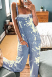 Casual Tie Dye Spaghetti Strap Loose Jumpsuits(4 Colors)
