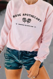 Fashion Street Print Letter O Neck Tops
