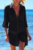 Fashion Vacation Solid Swimwears Cover Up
