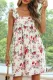 Fashion Elegant Floral Split Joint Square Collar A Line Dresses