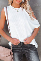 Fashion Casual Solid Split Joint O Neck T-Shirts
