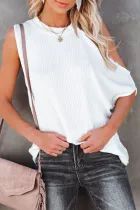 Fashion Casual Solid Split Joint O Neck T-Shirts