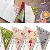 Bloomy Line - Personalized Hand Embroidered Corner Bookmark
