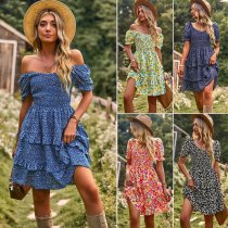 (Almost Sold Out)French romantic dress 2023 spring and summer short-sleeved cake skirt(Buy 2 Free Shipping)