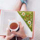 Bloomy Line - Personalized Hand Embroidered Corner Bookmark