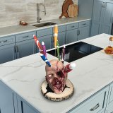 Zombie head knife holder for kitchen storage