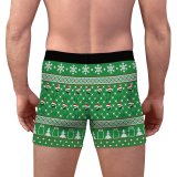 Men's long boxer briefs stretch cotton moisture wicking performance