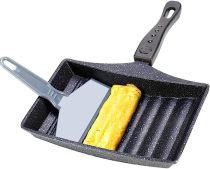 Hot Sale - 45%OFFWave Bottom Egg Rolling PanContains Silicone Spatula And Oil Brush