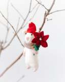 Flower Mouse Felt Ornament