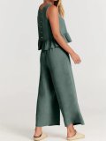 (Almost Sold Out) 2023 New SaleWOMEN'S SUMMER 2 PIECES OUTFITS - LOUNGE SET WITH POCKETS(Buy 2 Free Shipping)