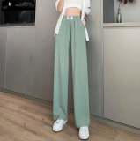 Buy 2 & free shippingHigh Waist Plain Wide Leg Slacks