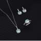 Sky blue topaz ring pendant earrings