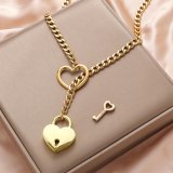 Heart ring Slip Chain Necklace