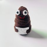 Unique Funny Gift Crochet Poo Plushy Desk Decor