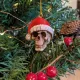 Silent Night Santa Skull Tree Ornament
