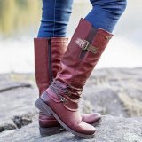 Buy 2 Free Shipping - Women's Vintage Zipper High Snow Boots