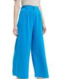 High Waisted Plicated Side Pocket Wide Leg Solid Palazzo Waffle Casual Pants——Buy 2 & free shipping