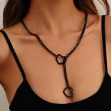 Heart ring Slip Chain Necklace