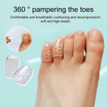 Cushioning Decompression Toe Protector High Elastic Breathable Holes Clear Silicone Shockproof Toe Covers