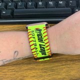 Apple Watch strap made from the leather cover of a real baseball