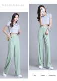 Buy 2 & free shippingHigh Waist Plain Wide Leg Slacks