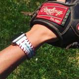 Apple Watch strap made from the leather cover of a real baseball