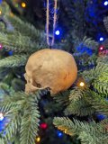 Human Skull  Tree Ornament