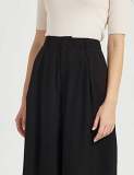 High Waisted Plicated Side Pocket Wide Leg Solid Palazzo Waffle Casual Pants——Buy 2 & free shipping