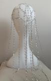 Veil Made of Crystal and Pearl Beads