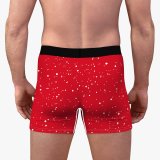 Men's long boxer briefs stretch cotton moisture wicking performance