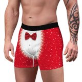 Men's long boxer briefs stretch cotton moisture wicking performance