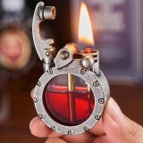 Hot Sale-49% OFFVintage Trench Lighter Transparent Kerosene Lighter Antique Steampunk Lighter Cool Unique Lighter for Men