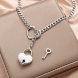 Heart ring Slip Chain Necklace
