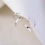 Minimal Spiral Hoop Twist Earrings