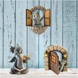 Courtyard Dinosaur Sculpture Wall Decoration