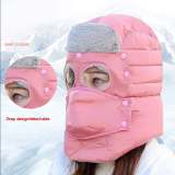 Warm Winter Hat With Earmuffs Face Mask Goggles