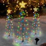 SOLAR METAL LED CHRISTMAS TREE DECORATION STRING LIGHTS