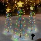 SOLAR METAL LED CHRISTMAS TREE DECORATION STRING LIGHTS