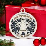 Wooden Santa Claus Ornament
