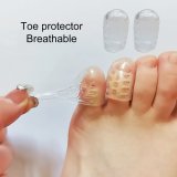 Cushioning Decompression Toe Protector High Elastic Breathable Holes Clear Silicone Shockproof Toe Covers