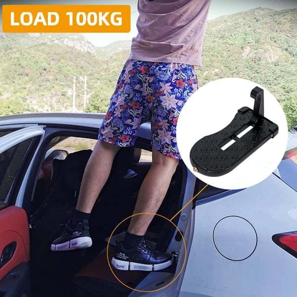 Foldable Car Door Step With Emergency Hammer
