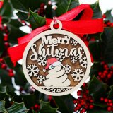 Wooden Merry Shitmas Ornament