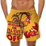 Funny Rooster Swim Trunks