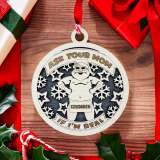 Wooden Santa Claus Ornament